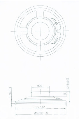 Fbs57c 57mm Diameter 8ohm 0.5W Mylar Speaker (FBELE)
